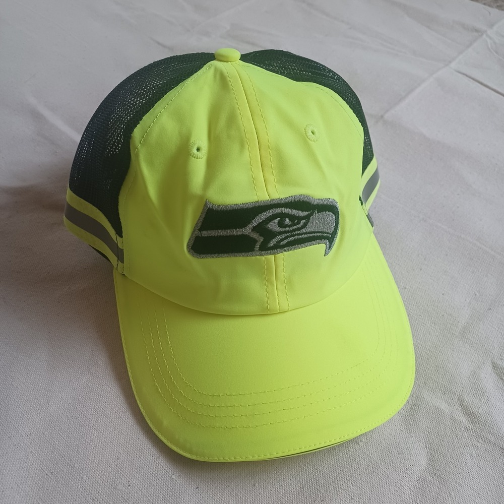 Buffalo Outdoors NFL Seattle Seahawks Hi Vis Safety‎ Reflective Trucker Snap Hat